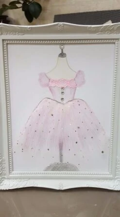 Collection Cadre Dessin Aquarelle La Petite Robe Shabby ....