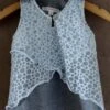 Robe Chasuble Trapèze Pur Cachemire Extra Doux Et Fluide, Chevrons Gris - 3 Mois