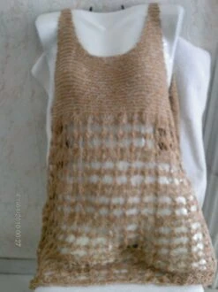 Robe D'été Coton Ajourée Ficelle Femme