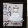 Collection Cadre Baroque La Petite Robe Blanche Shabby Sur Carton Plume