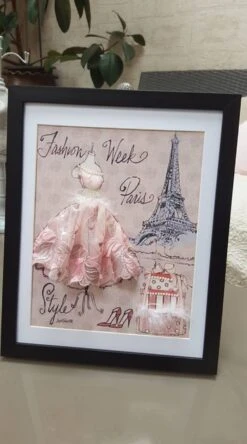 Collection Cadre La Petite Robe Shabby Paris Chic Sur Carton Plume