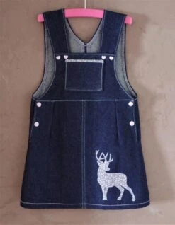 Robe Salopette En Jean Bleu, Faon Liberty - 3 Ans