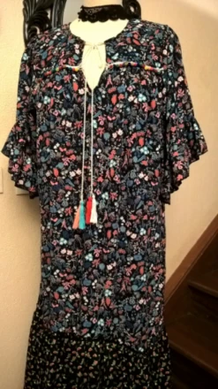 Robe Longue,en Tissu Imprimé,vêtements Femme,vêtements Fille,cadeau Femme,cadeau -Éclat Boutique 1930566 robe longue en viscose imprimee 3