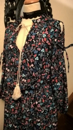 Robe Longue,en Coton Et Viscose,tissu Imprimée,robe Femme,fille,cadeau Femme,cadeau Fille,vêtements Femme,vêtements Fille,robe Blanche -Éclat Boutique 1930589 robe longue en coton et viscose tissu imprimee robe femme f 3