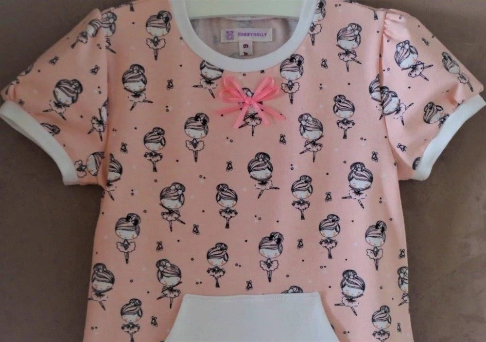 Robe Manches Courtes Jersey Saumon Danseuses - 6 Ans 2 Robe Manches Courtes Jersey Saumon Danseuses - 6 Ans – Image 2