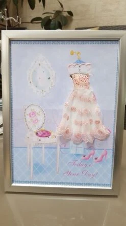 Collection Cadre La Petite Robe Shabby Chic Sur Carton Plume