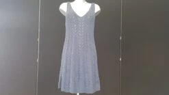 Robe D'été Bleue T. 42 Tricotée Main
