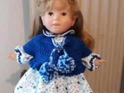 Vêtements Ensemble Poupée 36 Cm Robe Et Poncho Crochet Fait Main -Éclat Boutique 1951140 vetements ensemble poupee 36 cm robe et poncho crochet fai 3