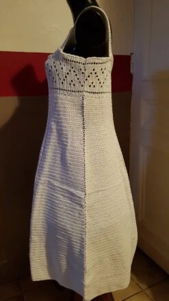 Robe Blanche Ajourée Au Crochet T. 42 -Éclat Boutique 2019172 robe blanche ajouree au crochet t 42 3