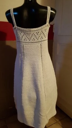 Robe Blanche Ajourée Au Crochet T. 42 -Éclat Boutique 2019172 robe blanche ajouree au crochet t 42 4