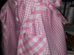 Robe Fille 12 Mois Pur Coton Zéphir Rose Et Blanc Fait Main -Éclat Boutique 2021054 robe fille 12 mois pur coton zephir rose et blanc fait main 3