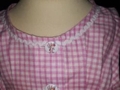 Robe Fille 12 Mois Pur Coton Zéphir Rose Et Blanc Fait Main -Éclat Boutique 2021054 robe fille 12 mois pur coton zephir rose et blanc fait main 4