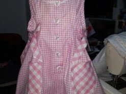 Robe Fille 12 Mois Pur Coton Zéphir Rose Et Blanc Fait Main -Éclat Boutique 2021054 robe fille 12 mois pur coton zephir rose et blanc fait main 5