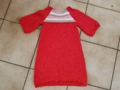 Robe Rouge T. 4 Ans Tricotée Main -Éclat Boutique 2106908 robe rouge t 4 ans tricotee main 4