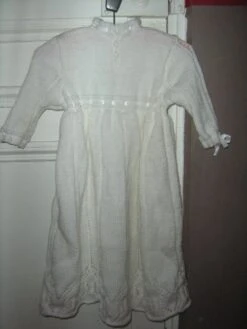 Robe De Baptême Et Bonnet T. 3/6 Mois Tricotés Main -Éclat Boutique 2115554 robe de bapteme et bonnet t 3 6 mois tricotes main 3