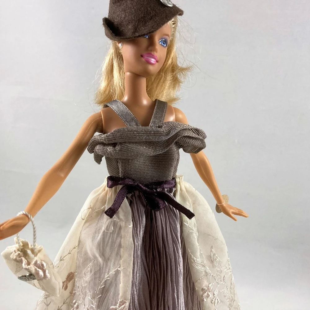 Vêtements Pour Poupée Barbie - "robe De Fête "marron Glacé"" 2 Vêtements Pour Poupée Barbie - "robe De Fête "marron Glacé"" – Image 2