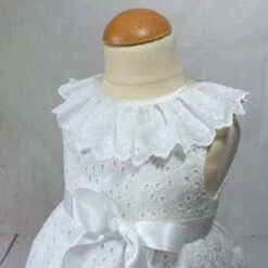 Robe De Baptême Blanche Pour Bébé En Broderie Anglaise, Vetement Cérémonie Fille, Robe L'été Bébé -Éclat Boutique 2147502 robe de bapteme blanche pour bebe en broderie anglaise v 1