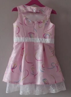 Robe Chasuble Polyester Rose Brodé - 5 Ans -Éclat Boutique 2181811 robe chasuble polyester rose brode 5 ans 4