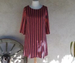 Robe Trapèze évasée En Crêpe De Polyester à Manches 3/4 Et Encolure Ronde, Robe Habillée -Éclat Boutique 2247245 robe trapeze evasee en crepe de polyester a manches 3 4 3