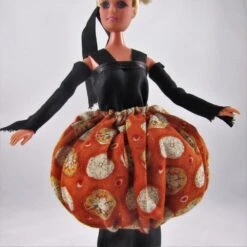 Vêtements Pour Poupée Barbie - "collection Halloween - La Robe Citrouille" -Éclat Boutique 2251719 vetements pour poupee barbie collection halloween la 4