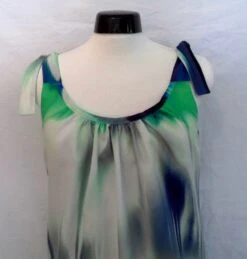 Robe D'été à Bretelles à Nouer, Doublée. -Éclat Boutique 2717914 robe d ete a bretelles a nouer tons degrades doubl 6