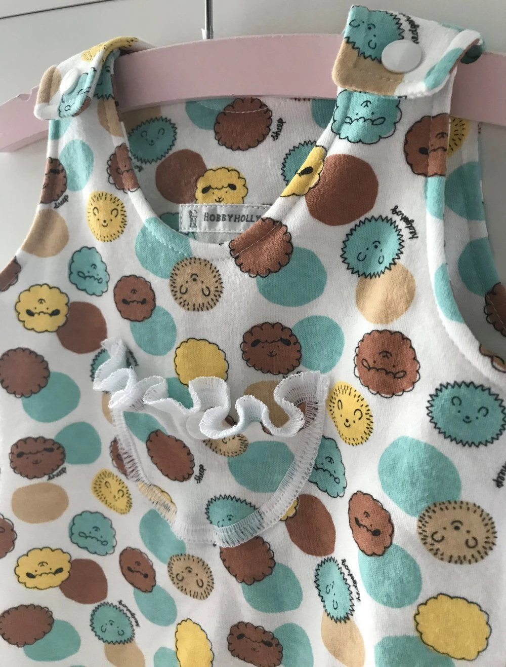 Robe Chasuble Trapèze En Jersey De Coton Motif Petits Moutons - 6 Mois 2 Robe Chasuble Trapèze En Jersey De Coton Motif Petits Moutons - 6 Mois – Image 2