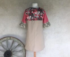 Robe Trapèze, Robe Babydoll, En Coton Légèrement Satiné Dans Les Tons Beige Rouge Marron Et Gris -Éclat Boutique 2810223 robe trapeze en coton legerement satine dans les tons no 3