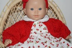 Vêtement Pour Poupée De 30 Cm, Petite Robe Fond Blanc Imprimée De Petits Fruits Rouges, Pull Rouge -Éclat Boutique 2812283 inscrite aux etsy design awards 2019 vetement pour poupee 3