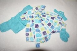 Vêtement Pour Poupée 30 Cm Robe Fond Blanc Imprimée De Petits Carrés Tons Bleus -Éclat Boutique 2812286 vetement pour poupee 30 cm robe fond blanc imprimee de p 5