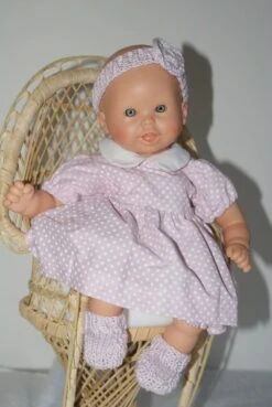 Vêtement Pour Poupon 30 Cm Robe Rose Violine à Pois Blanc -Éclat Boutique 2812297 vetement pour poupon 30 cm robe rose violine a pois blanc 4