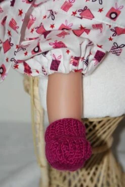 Vêtement Pour Poupée 42 Cm Robe Fond Blanc Imprimée De Petits Cadeaux Tons Bordeaux -Éclat Boutique 2812298 vetement pour poupee 42 cm robe fond blanc imprimee de pe 3