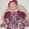 Vêtement Pour Poupée De 30 Cm Robe Liberty Fleuri Tons Bordeaux