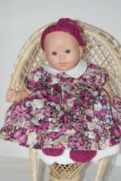 Vêtement Pour Poupée De 30 Cm Robe Liberty Fleuri Tons Bordeaux -Éclat Boutique 2812329 vetement pour poupee de 30 cm robe liberty fleuri tons bo 4