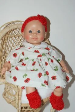 Vêtement Pour Poupée De 30 Cm Robe Fond Blanc Imprimée De Coquelicots Rouges -Éclat Boutique 2812342 vetement pour poupee de 30 cm robe fond blanc imprimee de 4