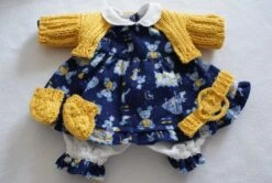 Vêtement Pour Poupée 30 Cm Robe Bleue Marine Imprimée Jouets Bleus Ciel Et Jaune Avec Volants -Éclat Boutique 2812347 vetement pour poupee 30 cm robe bleue marine imprimee jou 6