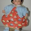 Vetement Pour Poupée De 36 Cm Robe Orange Imprimée Petites Chaussures Pastels