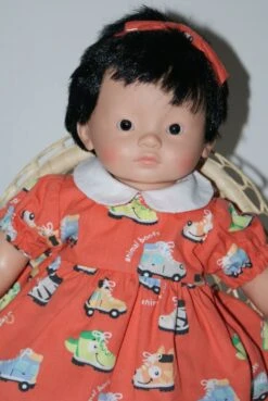 Vetement Pour Poupée De 36 Cm Robe Orange Imprimée Petites Chaussures Pastels -Éclat Boutique 2812351 vetement pour poupee de 36 cm robe orange imprimee petites 5