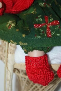 Vêtement Pour Poupée 30 Cm Thème Noël Robe Verte Et Rouge Imprimé Petits Paquets Cadeaux -Éclat Boutique 2812355 vetement pour poupee 30 cm theme noel robe verte et ro 4
