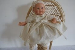 Vêtement Pour Poupée De 30 Cm Robe En Coton Blanc Cassé Brodé Avec Broderie Anglaise -Éclat Boutique 2855390 vetement pour poupee de 30 cm robe fond blanc avec pois ro 5