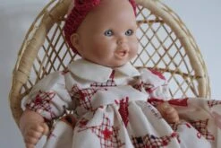 Vêtement Pour Poupon 30 Cm Robe Fond Beige Imprimé Bordeaux Theme Noel -Éclat Boutique 2865884 vetement pour poupon 30 cm robe fond blanc imprime de lant 5