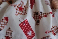 Vêtement Pour Poupon 30 Cm Robe Fond Beige Imprimé Bordeaux Theme Noel -Éclat Boutique 2865884 vetement pour poupon 30 cm robe fond blanc imprime de lant 6