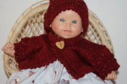 Vêtement Pour Poupon 30 Cm Robe Grise Et Bordeaux Theme Noel Avec Bonnet Lutin -Éclat Boutique 2940451 vetement pour poupon 30 cm combinaison grise et bordeaux th 3