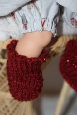 Vêtement Pour Poupon 30 Cm Robe Grise Et Bordeaux Theme Noel Avec Bonnet Lutin -Éclat Boutique 2940451 vetement pour poupon 30 cm combinaison grise et bordeaux th 4