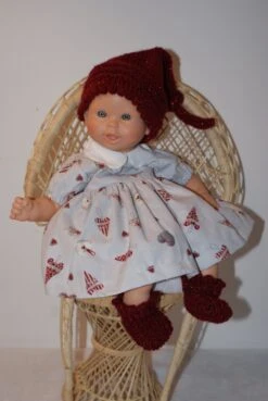 Vêtement Pour Poupon 30 Cm Robe Grise Et Bordeaux Theme Noel Avec Bonnet Lutin -Éclat Boutique 2940451 vetement pour poupon 30 cm combinaison grise et bordeaux th 5