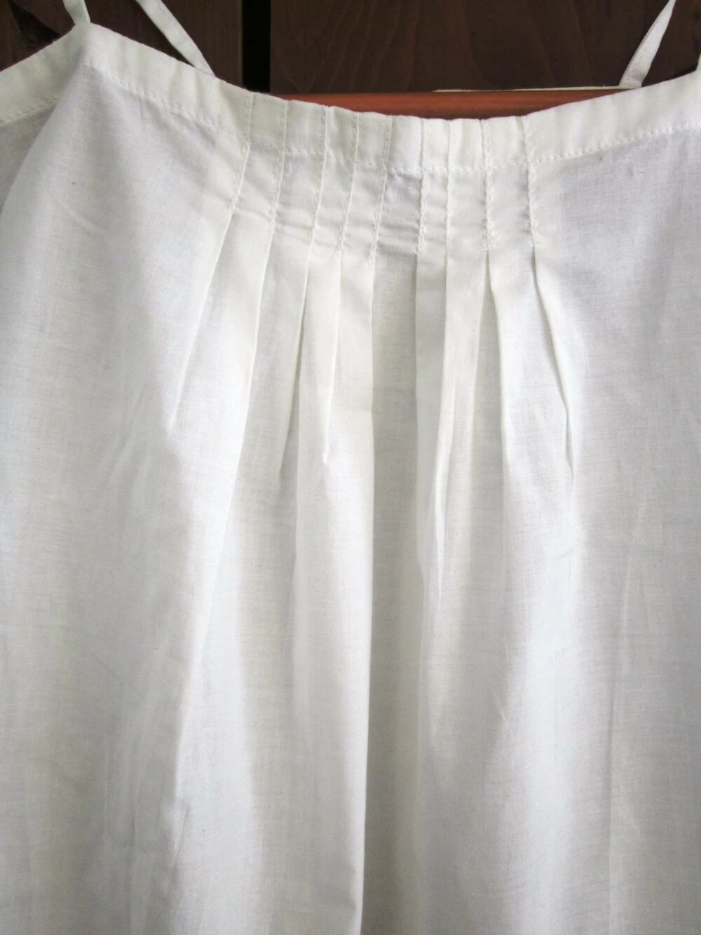 Robe Bretelles Pour Fille Lin Blanc Taille 4 Ans. 98-103cm 2 Robe Bretelles Pour Fille Lin Blanc Taille 4 Ans. 98-103cm – Image 2