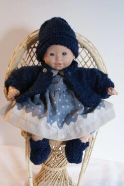 Vêtement Pour Poupon 30 Cm Robe Bleue Et Blanche Theme Noel Avec Bonnet Lutin -Éclat Boutique 2980838 vetement pour poupon 30 cm robe grise et bordeaux theme noe 3