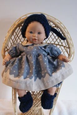 Vêtement Pour Poupon 30 Cm Robe Bleue Et Blanche Theme Noel Avec Bonnet Lutin -Éclat Boutique 2980838 vetement pour poupon 30 cm robe grise et bordeaux theme noe 6