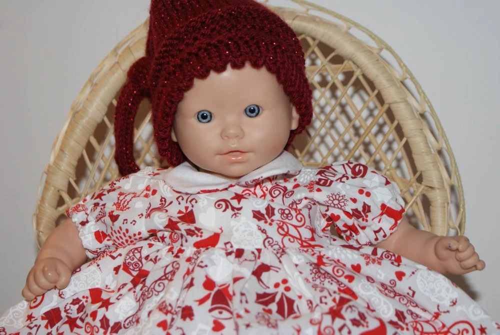 Vêtement Pour Poupon 30 Cm Robe Rouge Et Bordeaux Theme Noel Avec Bonnet Lutin Rouge 6 Vêtement Pour Poupon 30 Cm Robe Rouge Et Bordeaux Theme Noel Avec Bonnet Lutin Rouge – Image 6