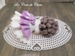 Bébé Fimo Fille Robe Avec Col Effet Dentelle Et Cheveux Reliefs. -Éclat Boutique 3000613 bebe fimo fille robe avec col effet dentelle et cheveux re 4