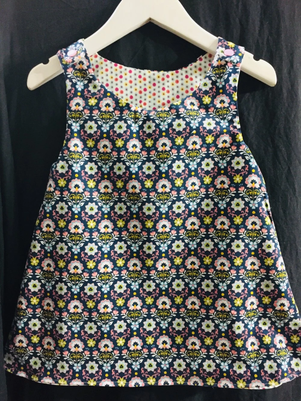 Robe Reversible En Velours Milleraie Et Coton Oeko Tex Taille 2 Ans 1 Robe Reversible En Velours Milleraie Et Coton Oeko Tex Taille 2 Ans